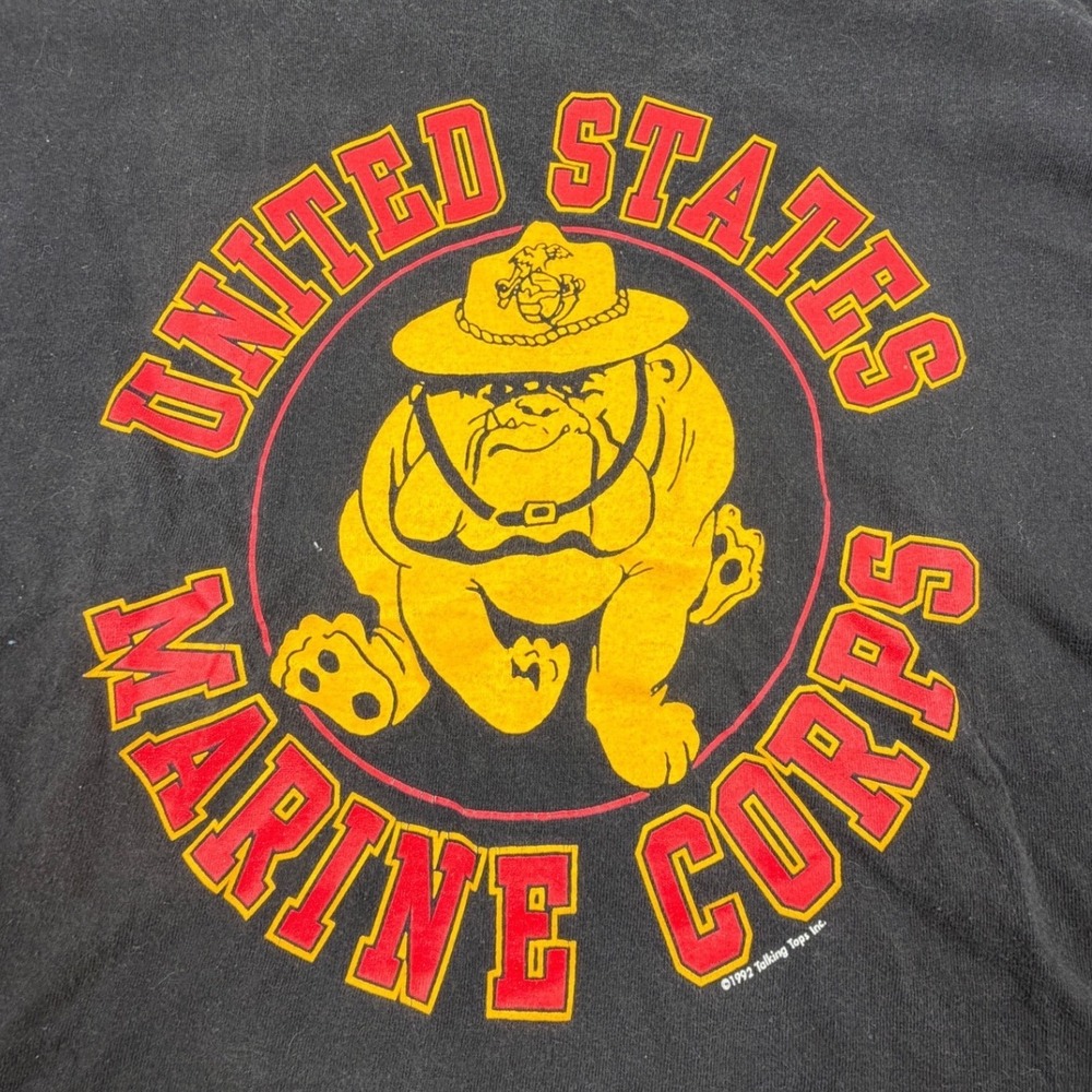 Tultex 1992 United States Marine Coros Running Bulldog Graphic 2XL Talking Tops - Picture 4 of 5
